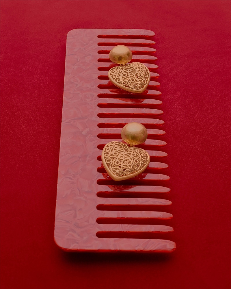 Fond Heart Drop Earrings