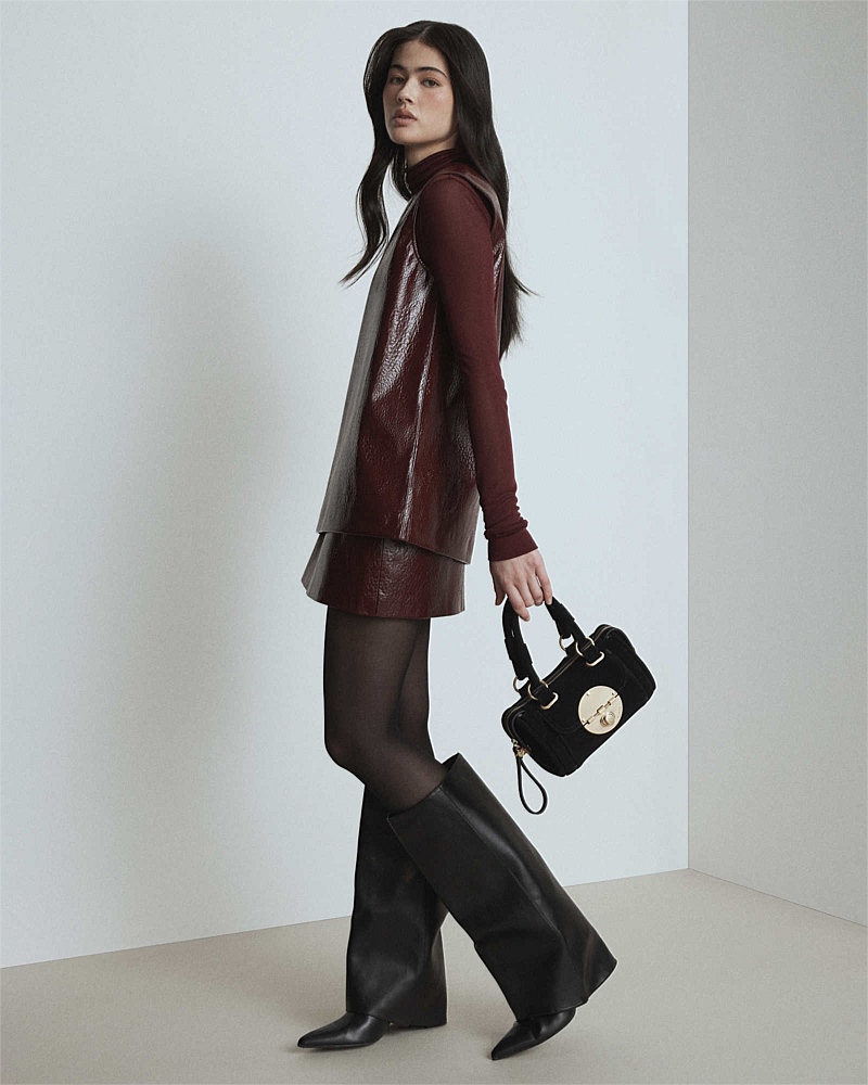 Turnlock Bowler Grab Crossbody Bag